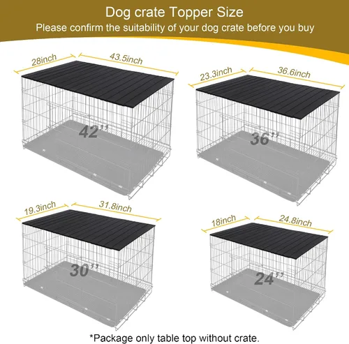 Miniatura 6 de Decoración de jaula de perro de metal con imanes para jaula de 36 pulgadas, decoración de jaula de aluminio plegable para perros, mesa decorativa