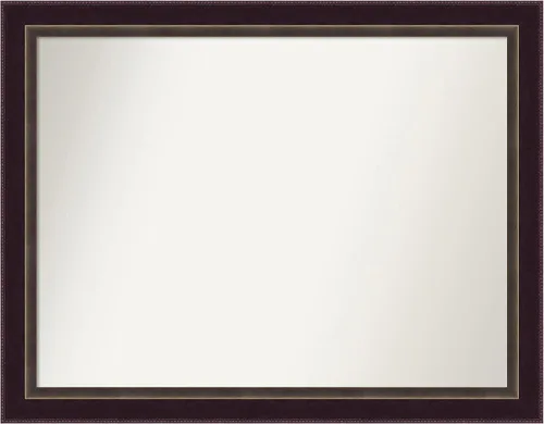 Miniatura 127 de Amanti Art Espejo de baño de bronce para sobre el fregadero, 24 x 24 pulgadas, espejo cuadrado de bronce Lara para tocador, marco de madera