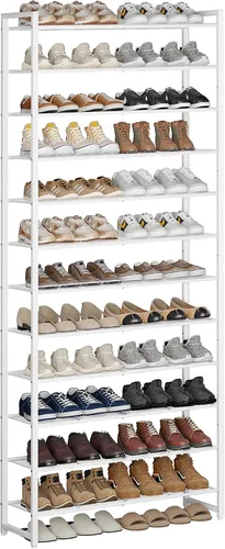 Miniatura 10 de Nunsino Zapatero de metal, organizador de zapatos de garaje de 6 niveles, con capacidad máxima para 30 pares, estante de almacenamiento de zapatos