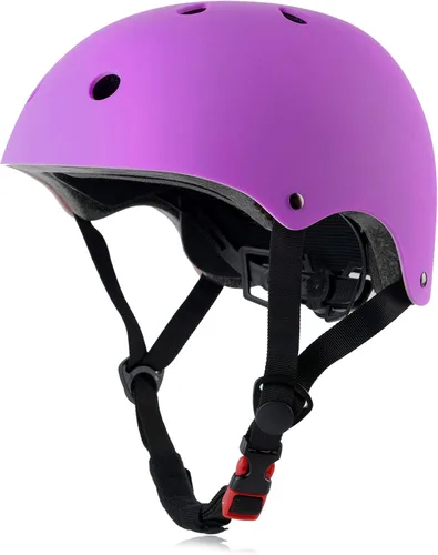 Miniatura 10 de Casco de monopatín para bicicleta, ligero, ajustable, multideporte, para ciclismo, patinaje, scooter, de 3 tallas para adultos, jóvenes y niños