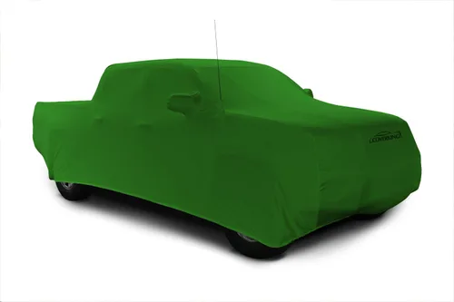 Coverking Funda de automóvil de ajuste personalizado para modelos seleccionados Ford Truck F 250/350 Super Duty - Satén elástico (verde sinergia)