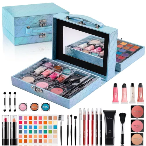 Kit de maquillaje Hot Sugar para niñas preadolescentes de 10 a 12 años, juego de regalo de maquillaje de cumpleaños y Navidad para adolescentes de