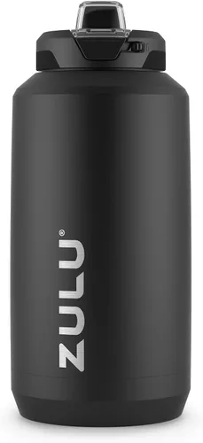 Miniatura 12 de ZULU Goals - Botella de agua de acero inoxidable con gran capacidad, aislada al vacío Jarra reutilizable con asa Tapa a prueba de fugas