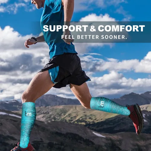 Miniatura 4 de Bluemaple Paquete de 6 calcetines de compresión de cobre para mujeres y hombres, el mejor apoyo para médicos, correr, enfermería, atletismo