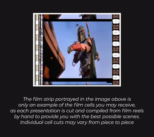 Miniatura 4 de FILMCELLS - Star Wars - Boba Fett - Presentación de arte mural de edición limitada de 11" x 13" - Incluye dos clips de película de 1.378 in SW283IW