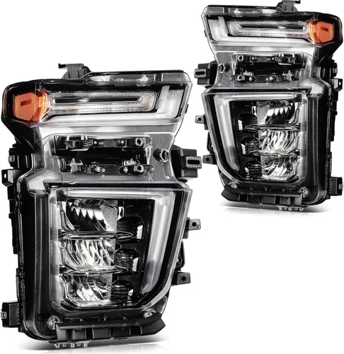 Miniatura 15 de SCITOO Faros delanteros para Chevy Silverado 1500/2500 1999-2002, para Chevy Suburban 1500/2500 2000-2006, carcasa cromada, reflector ámbar, lente
