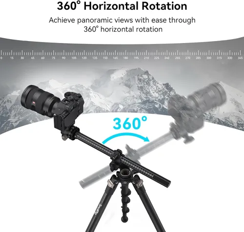 Miniatura 3 de SmallRig CT200 72.8"/200cm Trípode Horizontal Elevado para Cámara con Soporte para Smartphone y Bolsa de Transporte, Carga Máxima 33lb Trípode