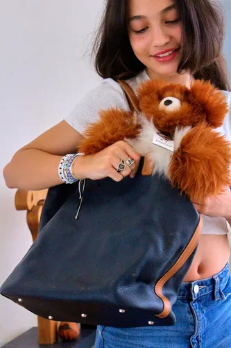 Miniatura 7 de Oso de Peluche de Alpaca Bebé Suave y Tierno - 9 pulgadas. Animal de Peluche de Alpaca Premium Hecho a Mano con Piel Auténtica de Alpaca. Lindo Oso