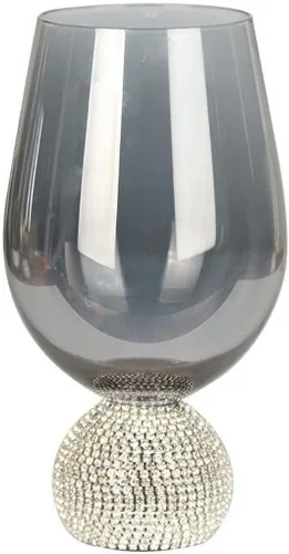 Miniatura 7 de Copas de vino de cristal sin tallo, 1 unidad, con diamantes de imitación y tachuelas, regalo de Navidad de Acción de Gracias para hombres, papá