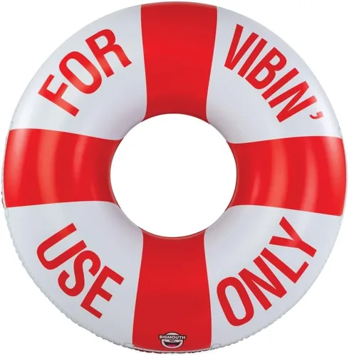 Miniatura 10 de BigMouth Inc. Tubo flotante inflable de más de 5 pies de ancho, anillo de natación, decoración de fiesta de piscina de verano al aire libre
