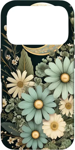 Miniatura 29 de Funda botánica de flores silvestres para iPhone 13 verde salvia