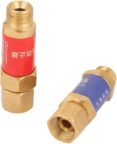 Válvula antirretorno de oxígeno-acetileno, 1,5 oxígeno-acetileno antirretorno para equipos de soldadura de gas para hogares privados