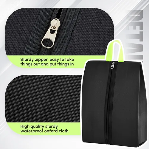 Miniatura 6 de 1 bolsa de tacos a prueba de olores de 4 capas, se adapta hasta la talla 14, resistente al olor y al barro, impermeable, se adapta a zapatos de Negro