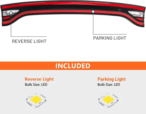 Miniatura 3 de FIONE Luz trasera central trasera para Dodge Charger 2015-2024, lente roja, montaje de lámpara de luz LED de respaldo de compuerta trasera