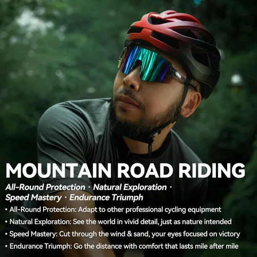 Miniatura 3 de Gafas de ciclismo para hombres y mujeres, protección UV400, marco TR90, gafas de sol deportivas para correr, conducir, bicicleta, MTB Marco
