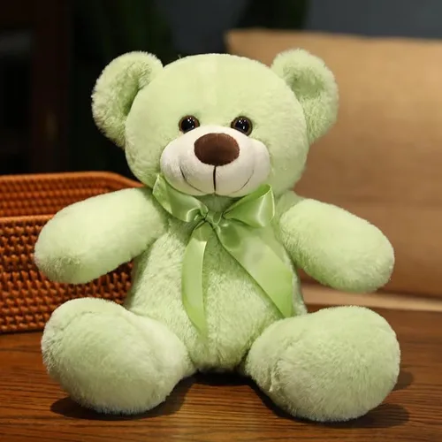 Miniatura 7 de Oso de peluche suave de 13 pulgadas, oso de peluche súper color, regalo de Navidad, cumpleaños, día de San Valentín, para niños y novias (verde)