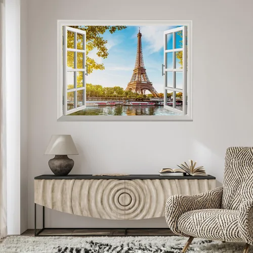 Miniatura 4 de wall26 Papel tapiz autoadhesivo grande extraíble para pared (36 x 48 pulgadas, vista de la torre Eiffel)