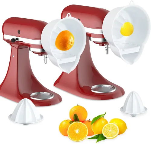 Miniatura 2 de Accesorio de exprimidor para batidora de pie KitchenAid con colador de 2 tamaños, accesorio de jugo cítrico para batidora de pie KitchenAid