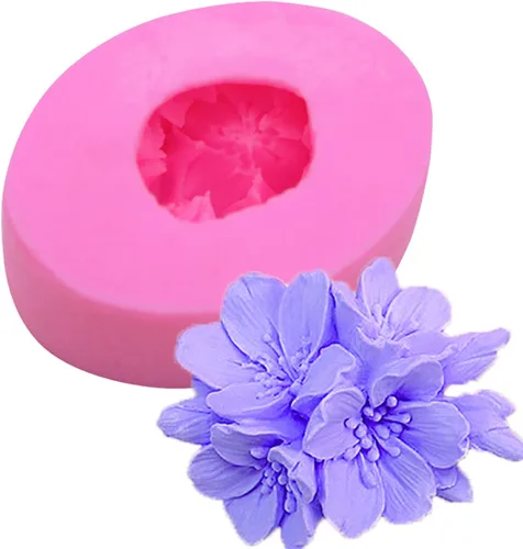 Miniatura 14 de Molde de Silicona para Fondant de Flores Rosas 3D Molde de Chocolate Dulces Pastel Decoración Molde Jabón Molde Vela Molde Resina Arcilla Horneado