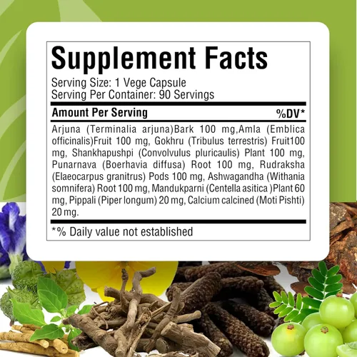 Miniatura 3 de Herbsforever Suplemento herbario ayurvédico Cardio-B 90 cápsulas vegetales 800 mg cada una
