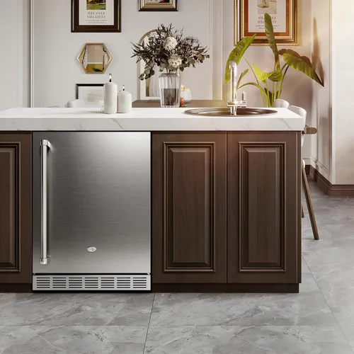 Miniatura 3 de Refrigerador para exteriores de 24 pulgadas, enfriador de cerveza de acero inoxidable integrado debajo de la encimera, refrigerador para interiores