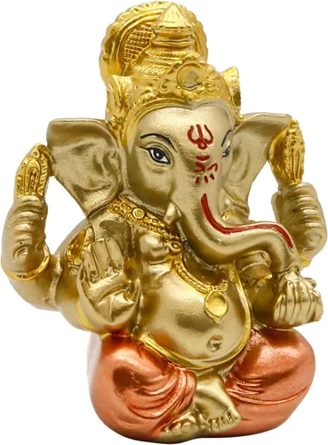 Miniatura 7 de alikiki Dios hindú Señor Ganesha Staue – Ídolo de Dios de la India Ganesh para decoración de tablero de automóvil, regalos de cumpleaños para hombre
