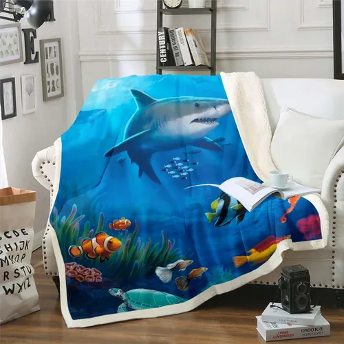 Miniatura 38 de Manta de olas oceánicas para cama, silla, retro, brújula, velero, manta náutica para decoración de dormitorio de niños, manta de vellón marino