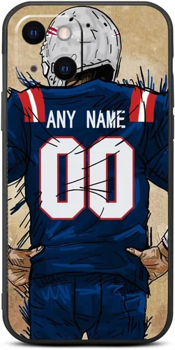 Miniatura 9 de Funda negra con nombre y número personalizado para iPhone 15 14 13 12 11 Xs Max XR 8 7 6 Plus 11 Pro Mini, con funda protectora para cámara