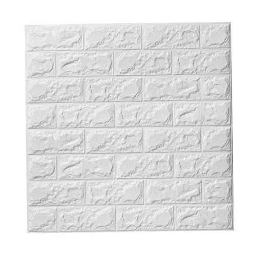 Pegatinas Adhesivas de Grano de Ladrillo Arte de Pared para Sala Dormitorio Escuela 27.6x30.3 in Blanco