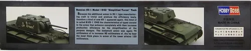Miniatura 3 de Hobby Boss Tanque ruso KV-1 modelo 1942 con kit de construcción de modelo de vehículo de torreta simplificada