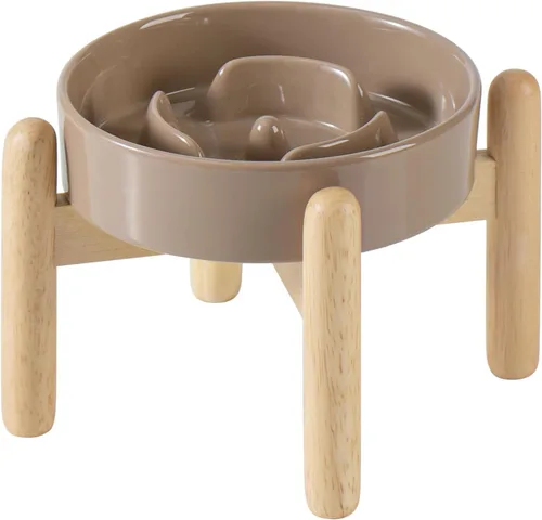 Miniatura 32 de Havniva Tazón de cerámica de 0.9 tazas para perros de alimentación lenta para perros pequeños, alimentador lento para mascotas de 6.1 pulgadas, 1 x