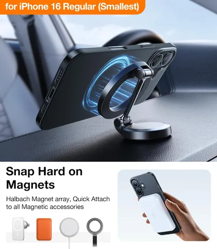 Miniatura 5 de TORRAS Funda Magnética Ajustada Delgada para iPhone 16 de 6.1 pulgadas, Funda Ultra-Delgada para Teléfono 16 Compatible con MagSafe Phone 16, Funda