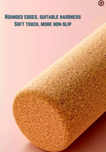 Miniatura 8 de Rodillo de espuma para terapia física/rodillo de corcho ecológico natural, rodillo de masaje de tejido profundo de alta densidad, rodillo