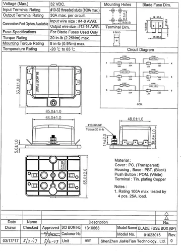 Miniatura 7 de Caja de fusibles de hoja de fusibles de 6 vías para autocaravana, caja de fusibles DC12~32V, 12V, indicador Jtron LED, bloque de fusibles