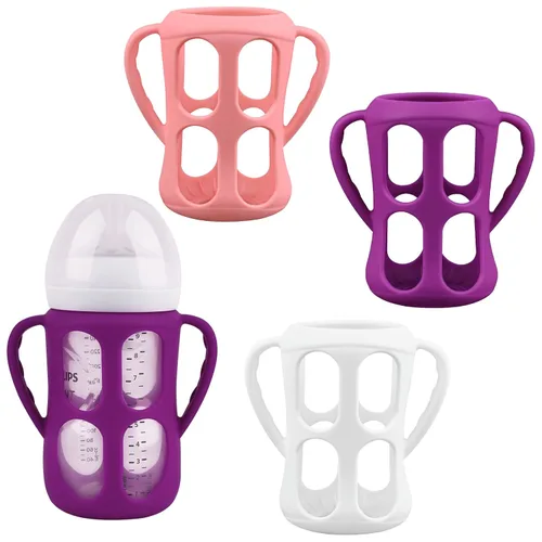 Miniatura 8 de Paquete de 3 asas de biberón para biberones Philips Avent naturales, soporte para biberones con asas de fácil agarre Blanco