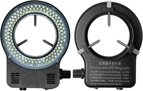 Miniatura 5 de 144 64 Iluminación LED de anillo de luz para microscopio estéreo, lámpara de luz de anillo ajustable industria, monocular, binocular, soldadura 64