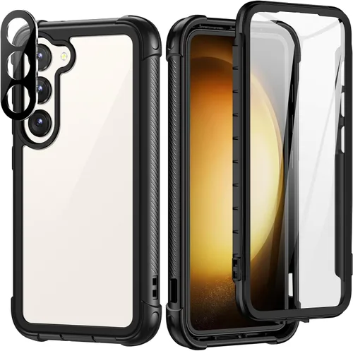 Miniatura 21 de seacosmo Diseñada para funda de teléfono Galaxy A14 5G, cubierta de cuerpo completo a prueba de golpes, con protector de pantalla integrado, funda