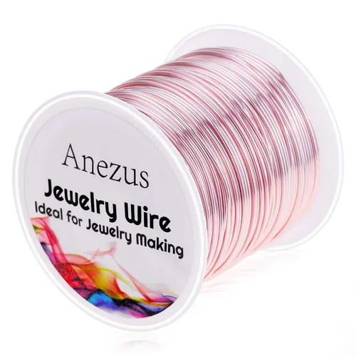Miniatura 9 de anezus Alambre de joyería de calibre 20, alambre para manualidades de 28 yardas, alambre de cobre resistente al deslustre, para suministros