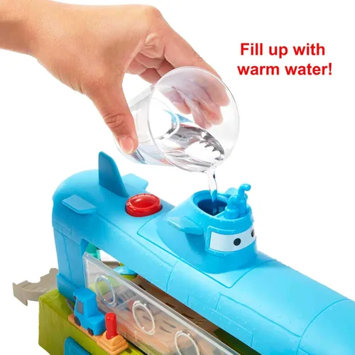 Miniatura 5 de Mattel Disney y Pixar Cars Toys, Submarine Car Wash Playset con cambio de color Lightning McQueen Toy Car, juego acuático