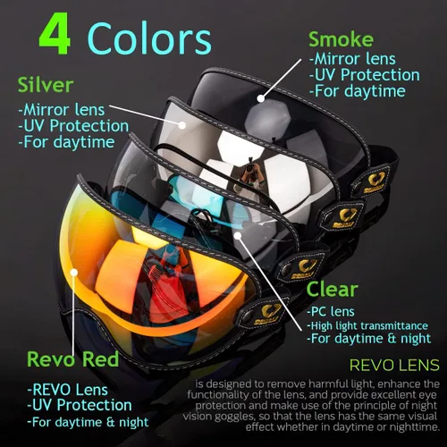 Miniatura 5 de Protector retro para casco de motocicleta, visera de burbujas, lentes de policarbonato de repuesto universal para casco completo de cara abierta