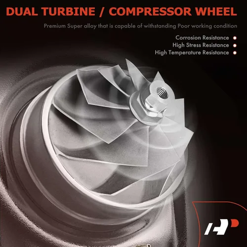 Miniatura 5 de A-Premium K0422-582 Kit completo de turbocompresor Turbo, con actuador de Wastegate y junta, compatible con Mazda 3 2007-2013, 6 2006-2007, CX-7