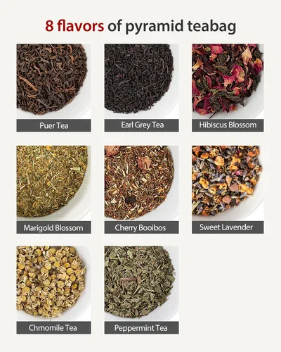 Miniatura 6 de Ssanggye Cubewood - Juego de regalo de 16 piezas, 0.78 onzas (16 unidades, 8 sabores x 2EA) Hierba Floral Blended Signature Puer Earlgrey Hibiscus