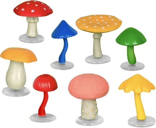 Miniatura 2 de Mcphee - Juego de ocho mini hongos mágicos de vinilo suave