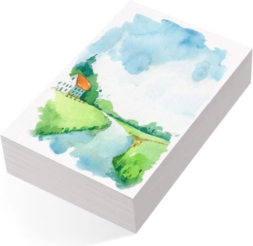 80 hojas de papel de acuarela a granel, 110 lb/230 GSM, papel de color agua blanca de prensa en frío para niños y artistas, tarjetas coleccionables