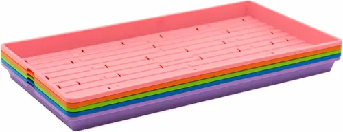 Miniatura 10 de Bootstrap Farmer Microgreen 1020 - Bandejas verdes, paquete de 30 unidades, extra fuerte con agujeros, bandeja de semillas poco profundas