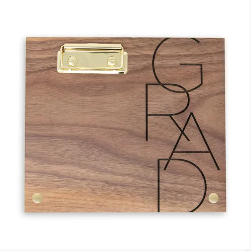 Modern Grad Wood Picture Frame Modern Grad Wood Frame [Custom Engraved Photo Display, Picture Clip, Graduation Gifts, Class of 2023]