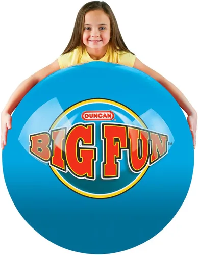 Duncan 3673XW Mega Bounce [Azul/Rojo] - XL, 100 pulgadas de circunferencia, bola de goma inflable con bomba de pie, juguetes y juegos al aire libre