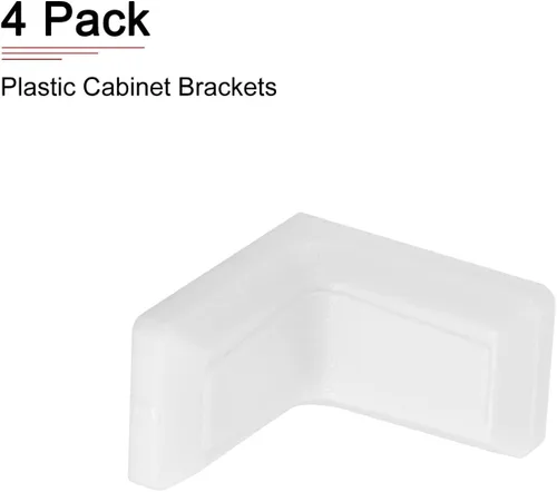 Miniatura 6 de DTGN Soportes de esquina de plástico de 1.142 x 1.142 x 0.709 in (largo x ancho x alto) - Paquete de 4 - Bueno para reparación de muebles - 2