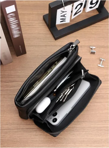 Miniatura 5 de Bolso de mano retro para hombre, bolso de mano de viaje de gran capacidad, portátil, de moda, de negocios, de gran capacidad, para viajes