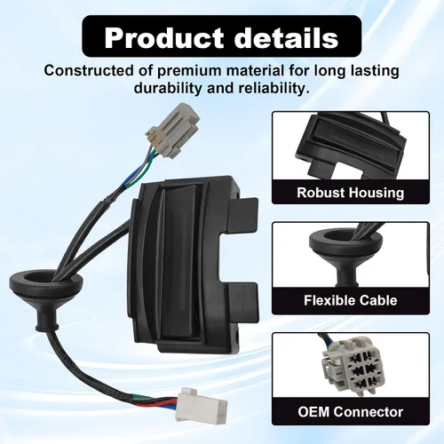Miniatura 3 de Botón de escotilla de liberación de cerradura de puerta trasera Compatible con interruptor de botón de liberación de escotilla HDL exterior montaje